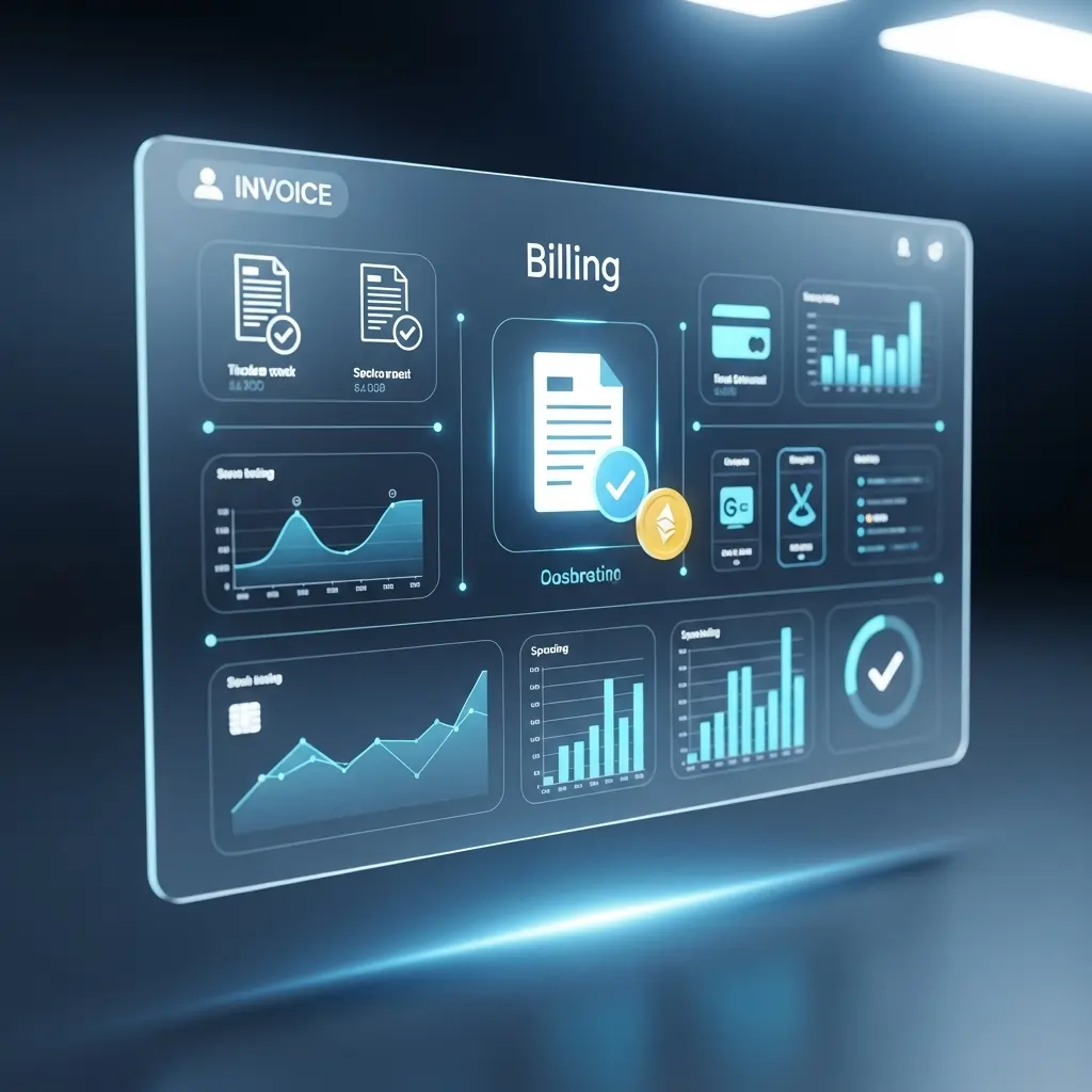 Side-by-side view of the BillArc mobile billing app.